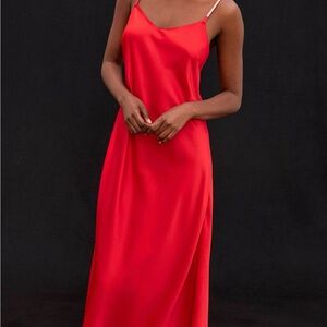 Darjeeling Elegant Red Midi Dress EU48 XXL